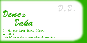 denes daka business card